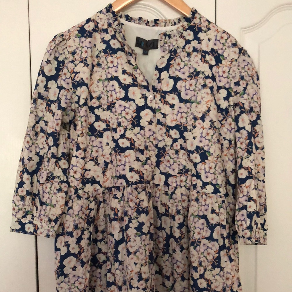 Floral Long Sleeve Dress by Fraze size 14 girl NWT